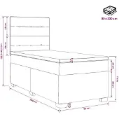 vidaXL Boxspringbed met matras Blauw 90 x 200 cm Fluweel