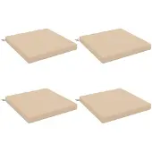 vidaXL Zitkussens SOEST 4 st 100% Polyester Crèmekleurig