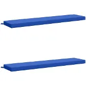 vidaXL Bankkussens SOEST 2 st 100% Polyester Koninklijk Blauw