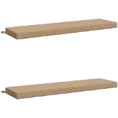 vidaXL Bankkussens SOEST 2 st 100% Polyester Zand 150 x 40 x 8 cm