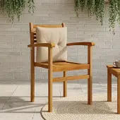 vidaXL Rugkussen PUTTEN 100% Polyester Taupe 40 x 40 x 10 cm