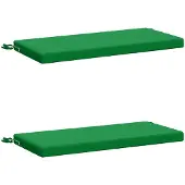 vidaXL Bankkussens SOEST 2 st 100% Polyester Groen 80 x 40 x 5 cm