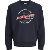 Jack & Jones Sweatshirt nachtblauw / rood / wit