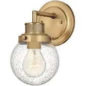 Quintiesse Wandlamp Poppy, dimbaar, messing / goud, Badkamer, metaal, Wandlamp