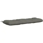vidaXL Bankkussen VIANEN 100% Polyester Grijs 120 x 40 x 12 cm
