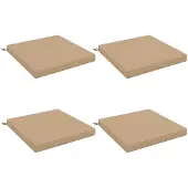 vidaXL Zitkussens SOEST 4 st 100% Polyester Zand 80 x 80 x 7 cm