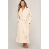 Hunkemoller Badjas Jacqueared Fleece Wit Dames | Maat: M/L