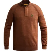 PME Legend Trui 'Pullover with half-zip and raglan sleeves' bruin