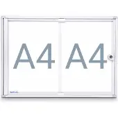 MAUL Extraslim binnenvitrine 2 x A4 aluminium