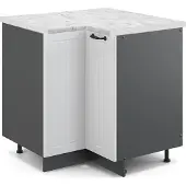 Vicco Hoekkast Fame-Line Wit Landhuis 80.5 cm , WB Marmer, Model 46099