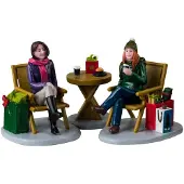 Lemax General Kerstdorpminiatuur Christmas Shopping Break (uitrusten Van Kerstinkopen) 5,3 X 12,1 X 5,8 Cm 3-delig