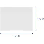 MAUL whiteboard MAULprimo, kan gebruikt worden in staand/landschap formaat, magnetisch, opbergbak, H 800 x B 1100 mm, geplastificeerd plaatstaal, wit