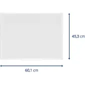 MAUL whiteboard MAULprimo, kan gebruikt worden in staand/landschap formaat, magnetisch, opbergbak, H 450 x B 600 mm, geplastificeerd plaatstaal, wit