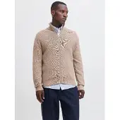 Jack & Jones Gebreid vest 'JPRBLAMILANO STITCH' greige