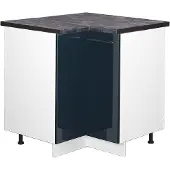 Vicco Hoekkast Fame-Line Donkerblauw hoogglans 80.5 cm , WB Antraciet, Model 49703