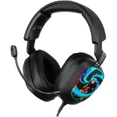 Konix Gaming Headset - Wired - - Naruto Shippuden - 7.1 PC - 50mm Drivers - Microphone - 2m Cable - LED - Naruto Rasengan - Black