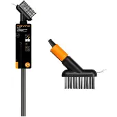 Fiskars Quikfit Onkruidborstel met Steel - Voegenborstel - Onkruidkrabber met Steel 145cm