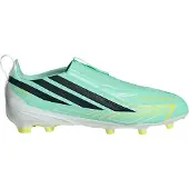 Adidas F50 Hyperfast League Veterloze Gras Voetbalschoenen (FG) Kids Mintgroen Zwart Wit