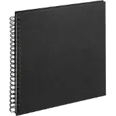Walther design SA-510-B Cloth - Spiraal album - Formaat 30 x 30 cm - Zwart
