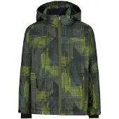 CMP - Boy's Jacket Snaps Hood Twill - Ski-jas 164, olijfgroen