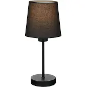 Briloner - Tafellamp - bedlamp met stoffen kap - excl. E14 - Ø14cm - zwart