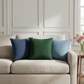 vidaXL Kussen met kussen HEERLEN 2 st Jeans Blauw Stof