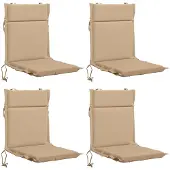 vidaXL Kussen voor lage rugstoel GEMERT 4 st 100% Polyester Zand