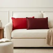 vidaXL Kussen met kussen HOUTEN 6 st Rood Faux Linnen