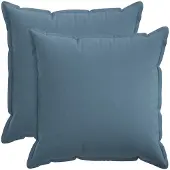 vidaXL Kussen met kussen HOUTEN 2 st Jeans Blauw Faux Linnen