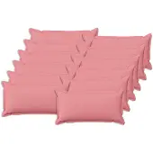 vidaXL Kussen met kussen HOUTEN 12 st Roze Faux Linnen