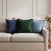 vidaXL Kussen met kussen HOUTEN 6 st Donkergroen Faux Linnen