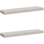 vidaXL 2-delige Bankkussens VUGHT 2 st 100% Polyester Wit