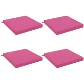 vidaXL Zitkussens SOEST 4 st 100% Polyester Roze 60 x 60 x 7 cm
