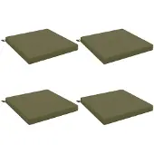 vidaXL Zitkussens SOEST 4 st 100% Polyester Olijfgroen 60 x 60 x 7 cm