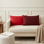 vidaXL Kussensloop 2 st HEERLEN Rood 40 x 60 cm Stof