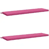 vidaXL Bankkussens SOEST 2 st 100% Polyester Roze 140 x 40 x 5 cm