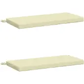 vidaXL Bankkussens SOEST 2 st 100% Polyester Crèmekleurig