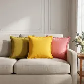 vidaXL Kussensloop 2 st HOUTEN Lichtgroen 35 x 35 cm Faux Linnen