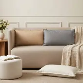 vidaXL Kussen met kussen HOUTEN 12 st Crèmekleurig Faux Linnen