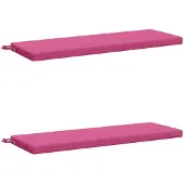 vidaXL Bankkussens SOEST 2 st 100% Polyester Roze 100 x 40 x 5 cm