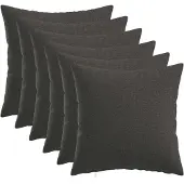 vidaXL Kussensloop 6 st HEERLEN Donkergrijs 35 x 35 cm Stof
