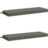 vidaXL Bankkussens SOEST 2 st 100% Polyester Grijs 100 x 40 x 8 cm
