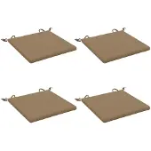 vidaXL Zitkussens SOEST 4 st 100% Polyester Taupe 50 x 50 x 3 cm