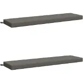 vidaXL Bankkussens SOEST 2 st 100% Polyester Grijs 150 x 40 x 8 cm