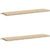 vidaXL Bankkussens SOEST 2 st 100% Polyester Crèmekleurig