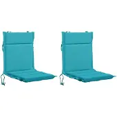 vidaXL Kussen voor lage rugstoel GEMERT 2 st 100% Polyester Turquoise