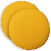 vidaXL Kussensloop 2 st HEERLEN Licht Geel Diam. 50 cm Stof