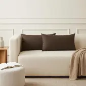 vidaXL Kussen met kussen HEERLEN 2 st Taupe Stof