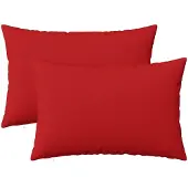 vidaXL Kussensloop 2 st HEERLEN Rood 30 x 50 cm Stof