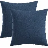 vidaXL Kussen met kussen HEERLEN 2 st Blauw Stof